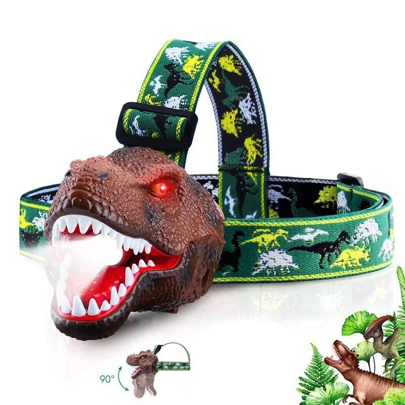 LED Dinosaur Headlamp for Kids with Adjustable Headband LED Dinosaur Headlamp for Kids with Adjustable Headband