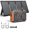 Portable Solar Generator, 300W Portable Power Station with Foldable 60W Solar Panel, for Home Use RV Outdoor Camping Adventure