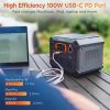 3x 440W (800W Surge) AC Outlets, 4-Mode LED, USB, DC, Type-C, 296Wh Lithium Battery Solar Generator (