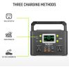 Portable Power Station, 110V/300W Pure Sine Wave Solar Generator, 222Wh Backup Lithium Battery with AC Outlet/QC