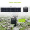 ALLPOWERS Flexible Foldable Solar Panel 120W / 200W High Efficience Solar Panel Kit Solar battery Charger For Camping, Boat ,RV