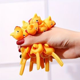 Slingshot Chicken Rubber Chicken Flick Chicken Flying Chicken Flingers Stress Gag Toys, Funny Christmas Easter Chicks Novelty Gifts For Kids (Quantity: 10pcs*4+30pcs)