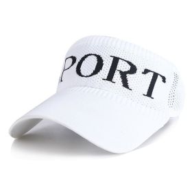 UPF50 + sunscreen cap empty top women's summer cycling anti-ultraviolet uv sun hat all-match large eaves folding sun hat (Color: SPORT-White, size: All yards)