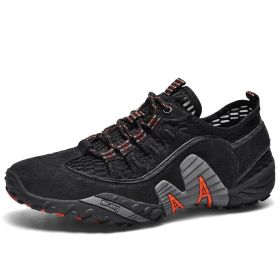 Slip On Upstream Shoes Men Quick Dry Aqua Shoes Breathable Hiking Wading Sneakers Beach Surfing Swimming Water Barefoot Shoes (Color: Black, size: 39)