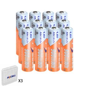 4/8/12/16/20Pcs 1.6V AAA NIZN Rechargeable Battery NIZN Charger PKCELL NI-ZN 900mWh 3A Size for Toys (Color: 12PC)