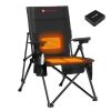 Antarctica Gear Heated Camping Chair With 12V 16000mAh Battery Pack, Heated Portable Chair, Perfect For Camping, Outdoor Sports, Hunting, And Beach Pa